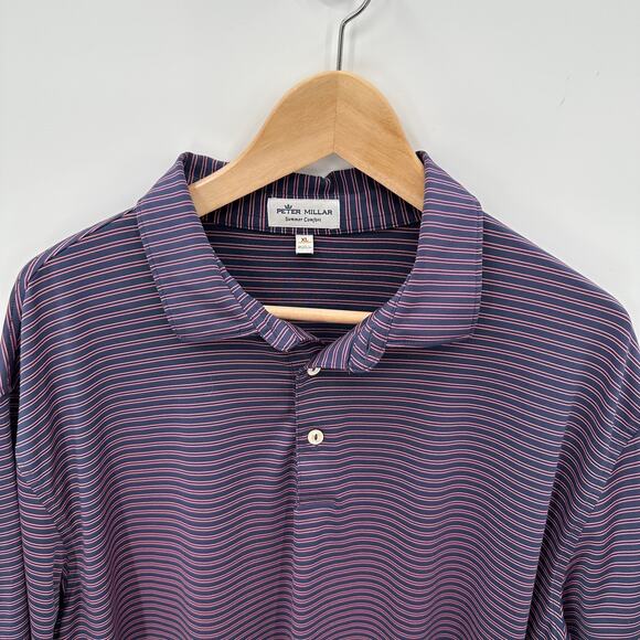 PETER MILLAR Summer Comfort Pace Performance Golf Active Polo // XL - Picture 2 of 7